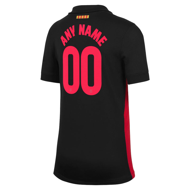 Barcelona Nike Youth 2024/25 Away Custom Jersey - Black