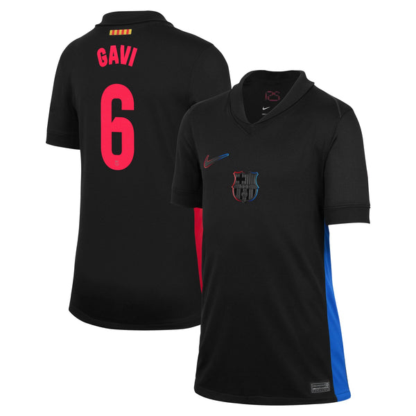 Gavi Barcelona Nike Youth 2024/25 Away Player Jersey - Black