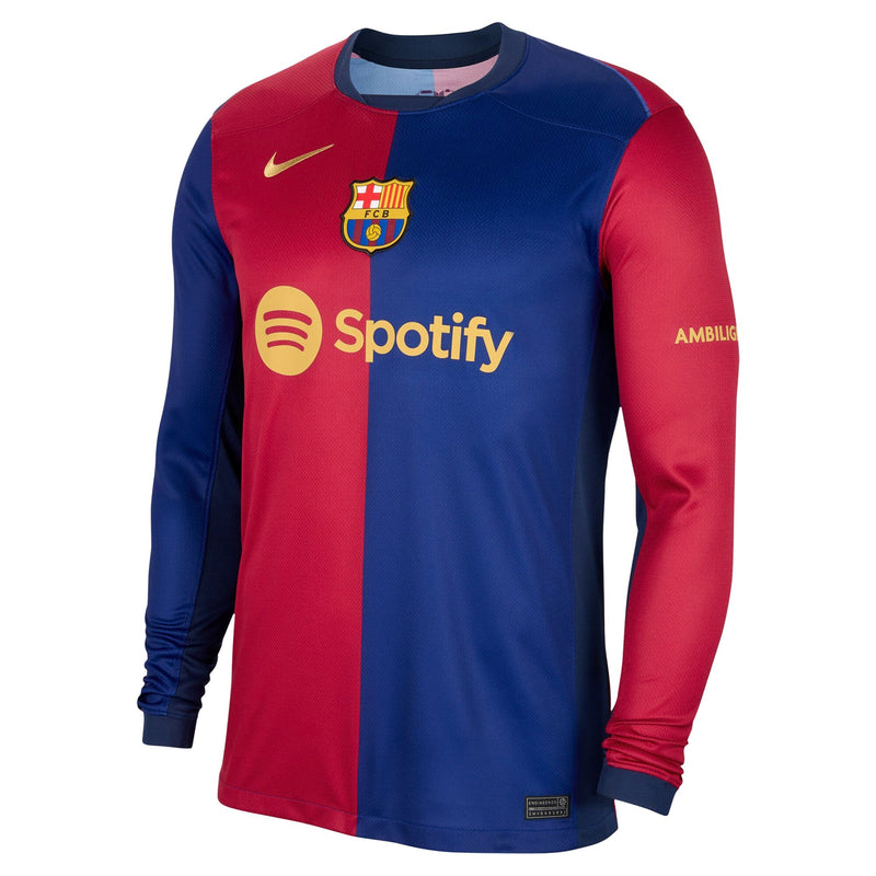 Lamine Yamal Barcelona Nike 2024/25 Home Player Long Sleeve Jersey - Royal