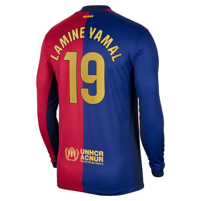 Lamine Yamal Barcelona Nike 2024/25 Home Player Long Sleeve Jersey - Royal