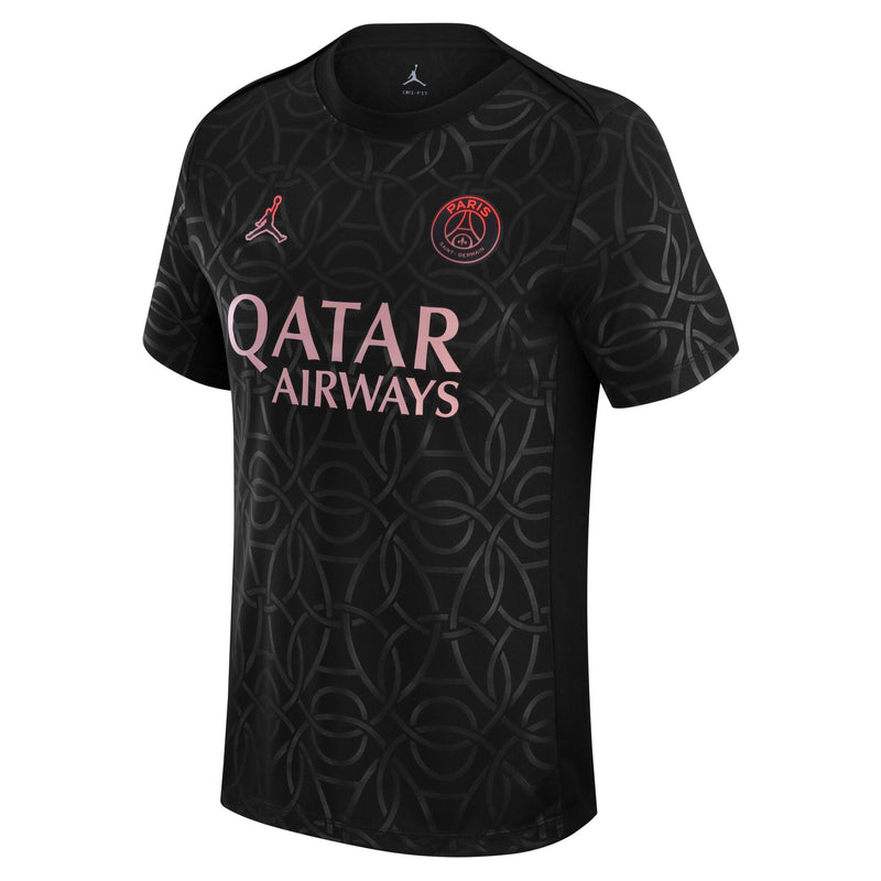 Paris Saint-Germain Jordan Brand 2024/25 Third Academy Pro Pre-Match Top - Black