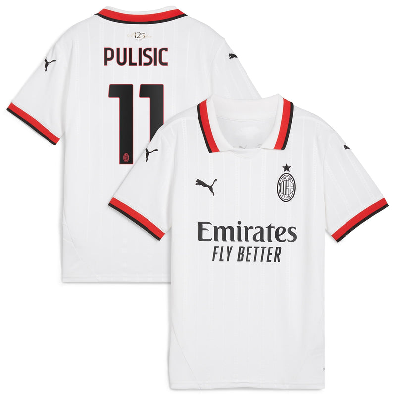 AC Milan PUMA Away Shirt 2024-25 - Kids with Pulisic 11 printing