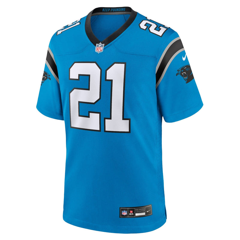 Carolina Panthers Nike Alternate Game Jersey - Blue - Jeremy Chinn - Mens