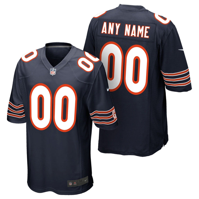 Chicago Bears Nike Home Game Jersey - Navy - Custom - Mens