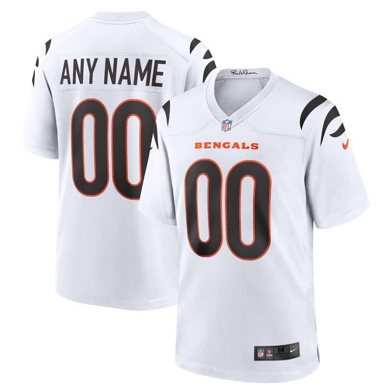 Cincinnati Bengals Nike Game Away Jersey – White – Personalized – Men