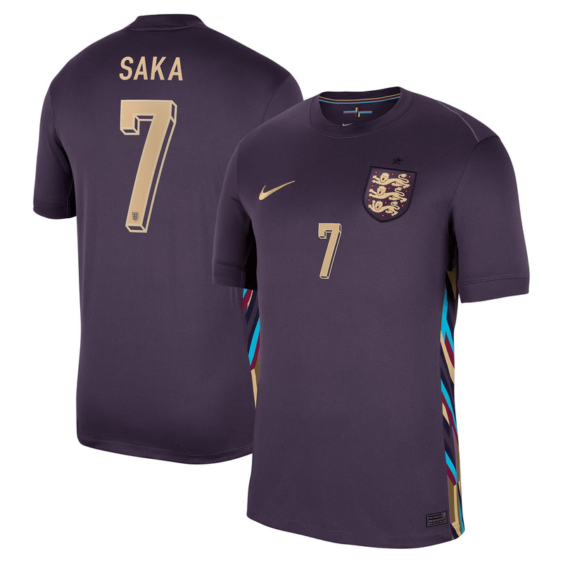 England Nike Away Stadium Shirt 2024 with Saka 7 printing