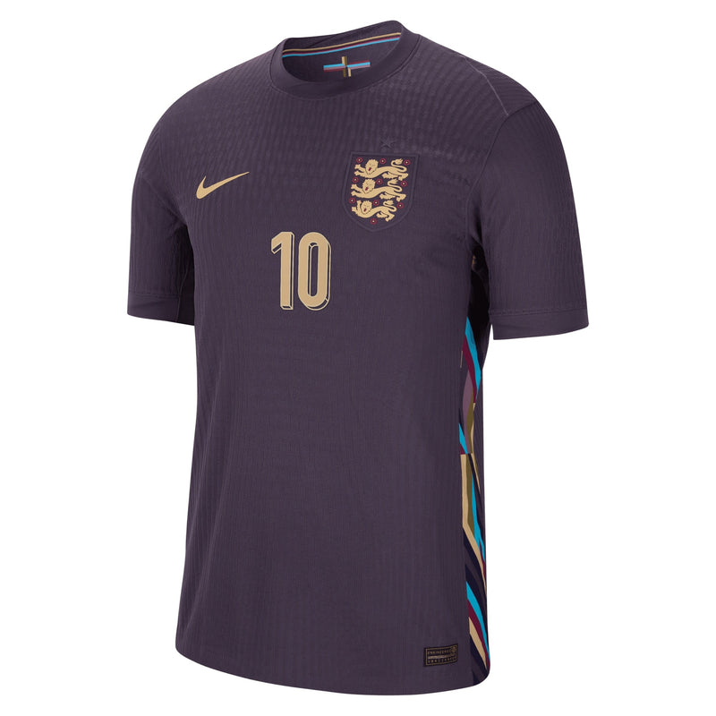 England Nike Dri Fit Adv Away Match Shirt 2024 with Bellingham 10 printing Authentic