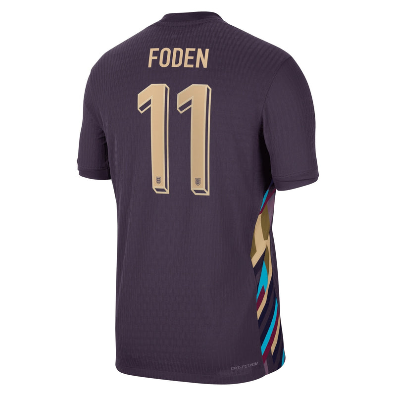 England Nike Dri Fit Adv Away Match Shirt 2024 with Foden 11 printing