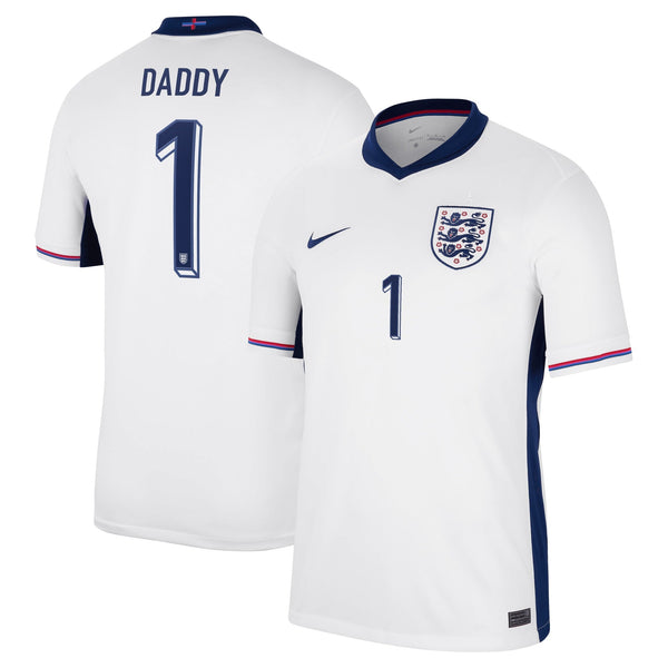 England Nike Home Stadium Shirt 2024 with DADDY 1 printing