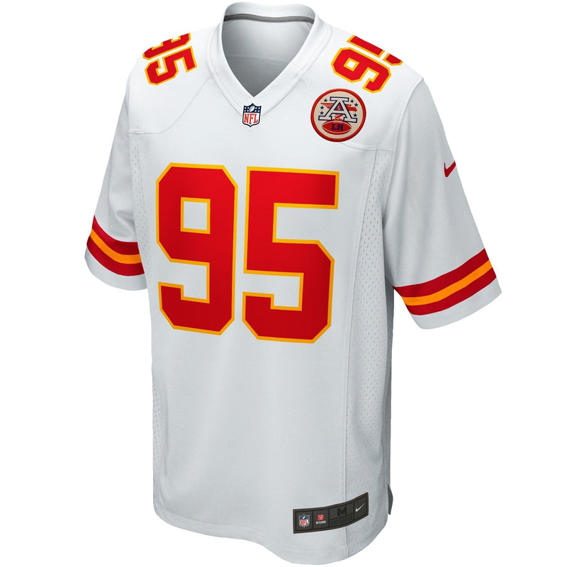 Kansas City Chiefs Nike Game Road Jersey - White - Chris Jones - Mens