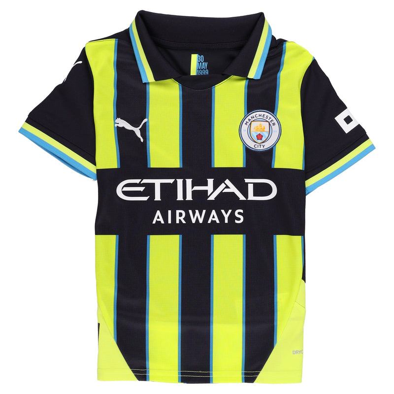 Manchester City PUMA Away Shirt 2024-25 - Kids with De Bruyne 17 printing