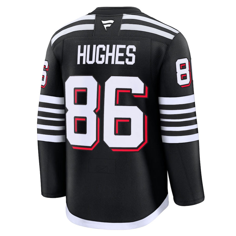 Jack Hughes New Jersey Devils Fanatics Alternate Premium Jersey - Black