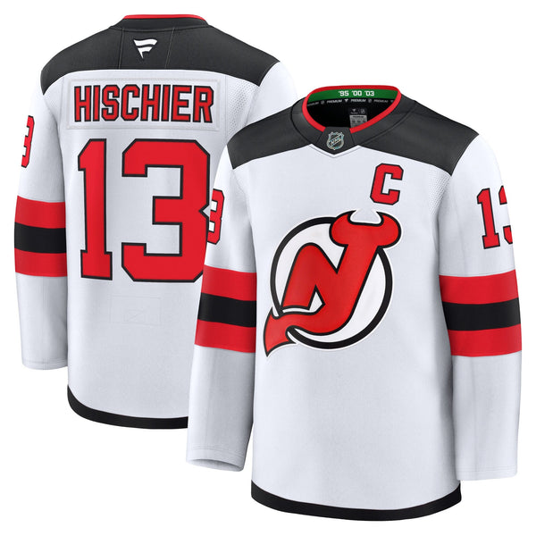 Nico Hischier New Jersey Devils Fanatics Away Premium Jersey - White