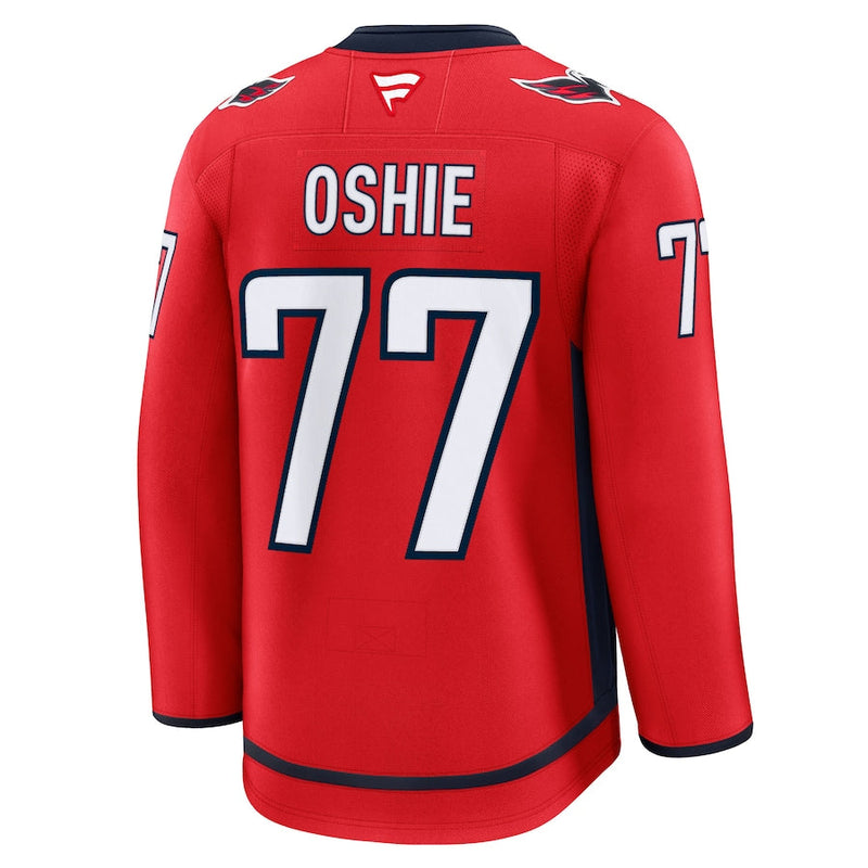 Men's Fanatics TJ Oshie Red Washington Capitals Home Premium Jersey