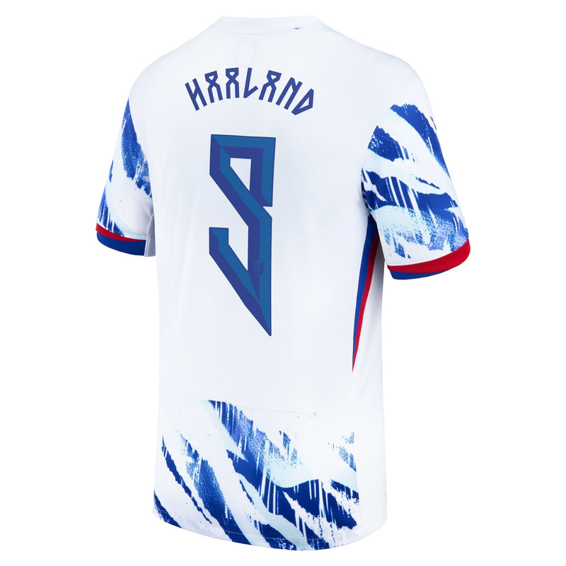 Erling Haaland Norway National Team Nike 2024 Away Jersey - White