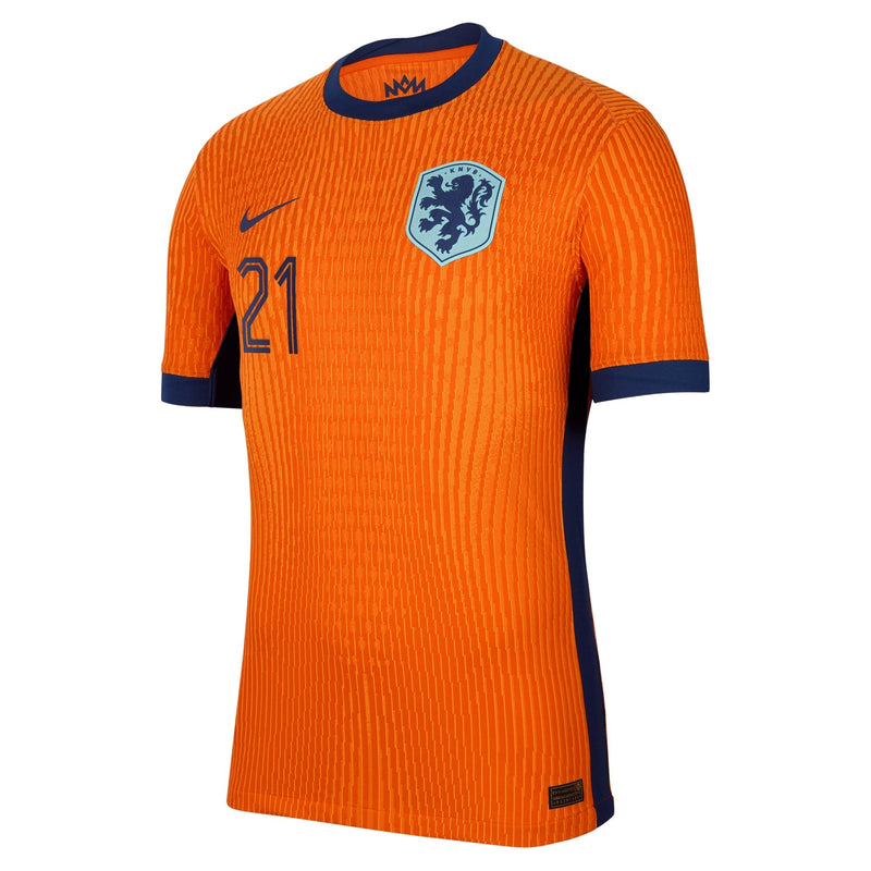 Frenkie de Jong Netherlands National Team Nike 2024 Home Jersey - Orange