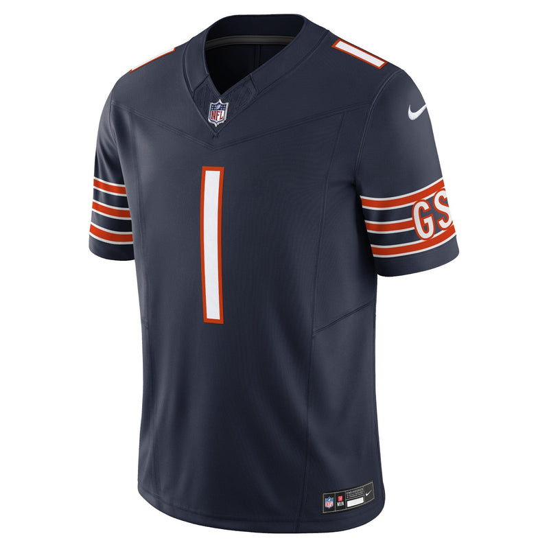 Men's Nike Justin Fields Navy Chicago Bears Vapor F.U.S.E. Limited Jersey