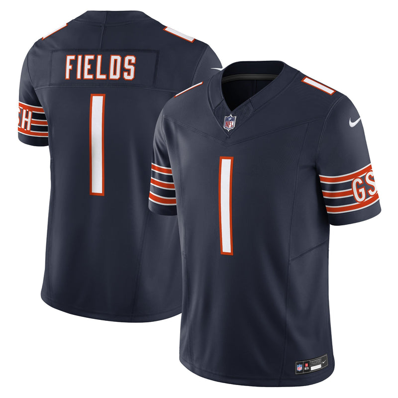 Men's Nike Justin Fields Navy Chicago Bears Vapor F.U.S.E. Limited Jersey