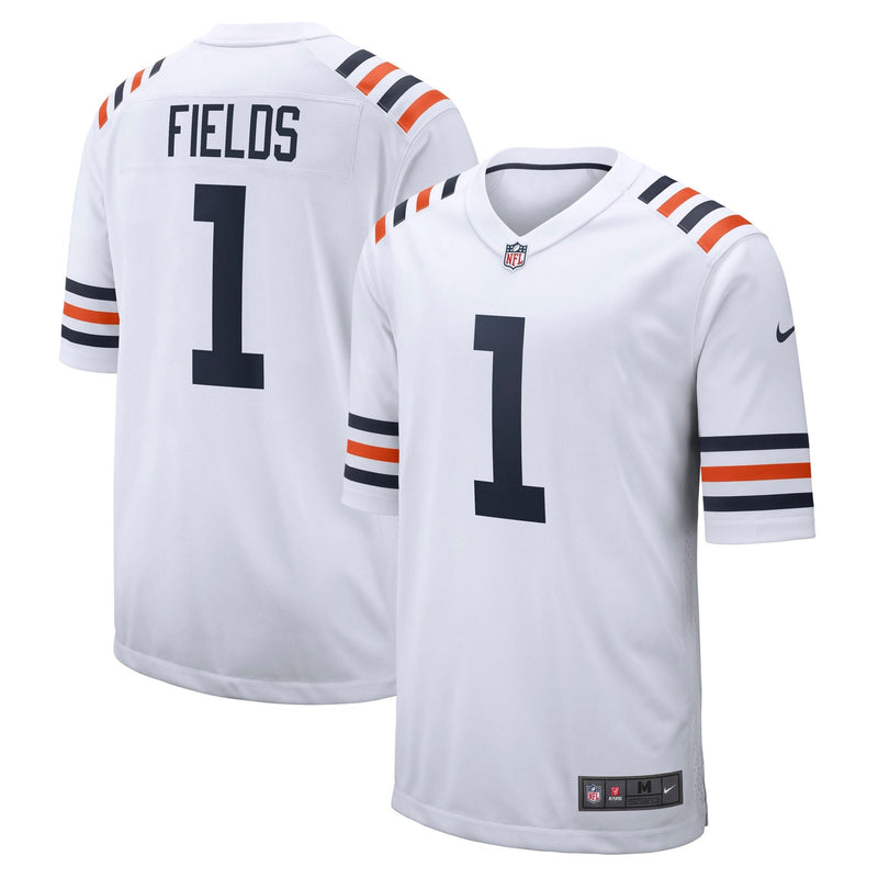 Men's White Nike Justin Fields Chicago Bears 2021 NFL Draft First Round Pick Alternate Classic Game Jersey