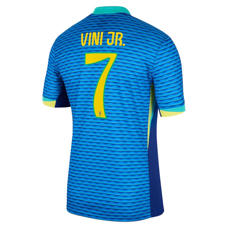 Vini Jr. Brazil National Team Nike 2024 Away Jersey - Blue