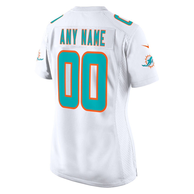 Miami Dolphins Nike Road Jersey - Custom - Womens