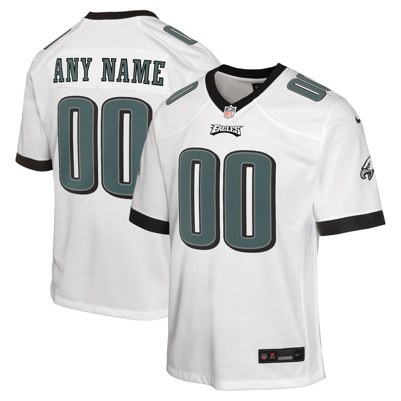 Philadelphia Eagles Nike Road Game Jersey - Custom - Youth