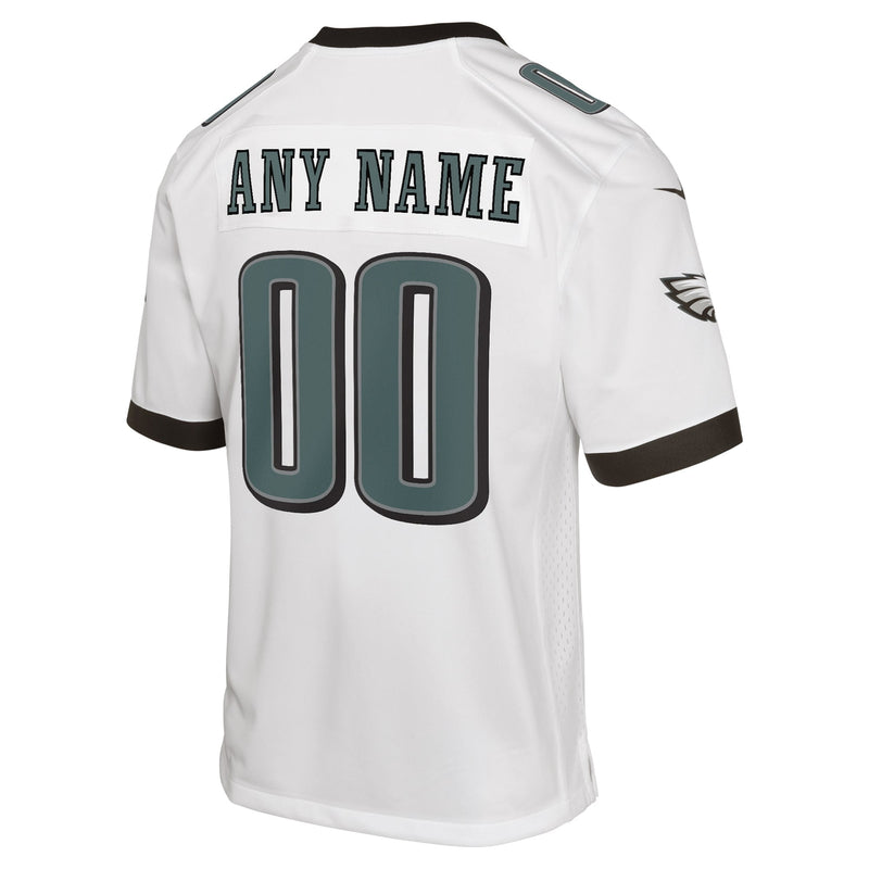 Philadelphia Eagles Nike Road Game Jersey - Custom - Youth