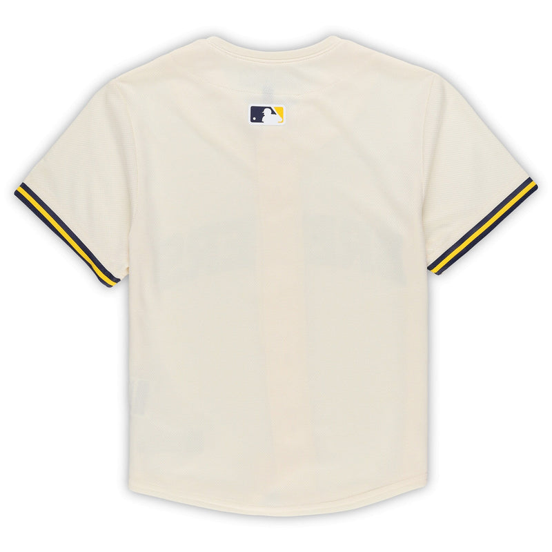 Milwaukee Brewers Nike Preschool Home Game Jersey - Cream