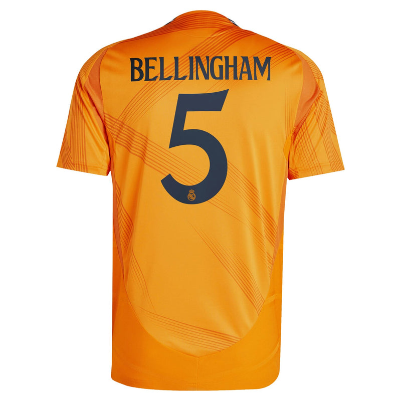 Real Madrid adidas Away Shirt 2024-25 with Bellingham 5 printing