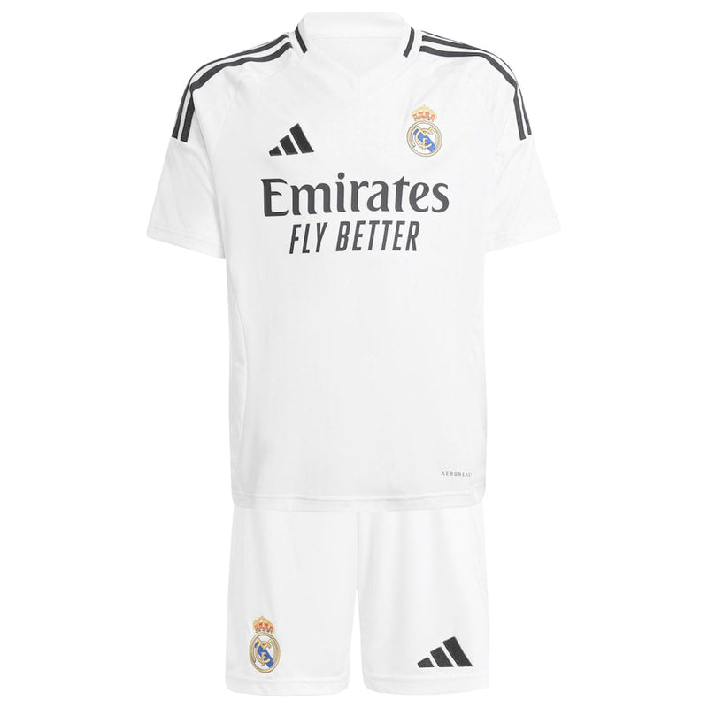 Real Madrid adidas Home Youthkit 2024-25 with Mbappé 9 printing