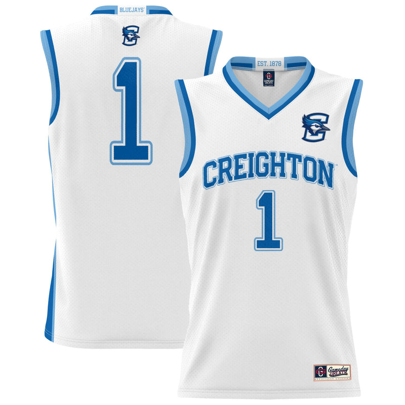 #1 Creighton Bluejays GameDay Greats Unisex Lightweight Basketball Jersey - White