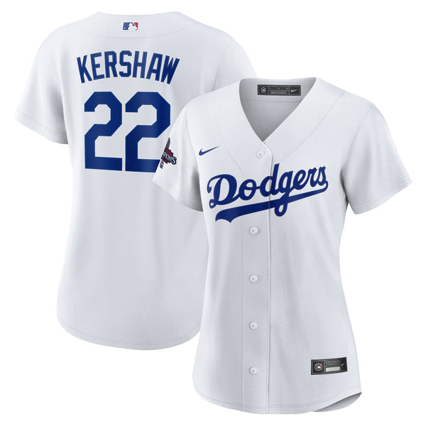 Clayton Kershaw Los Angeles Dodgers Nike Women's 2024 World Series Champions Home Player Jersey - White