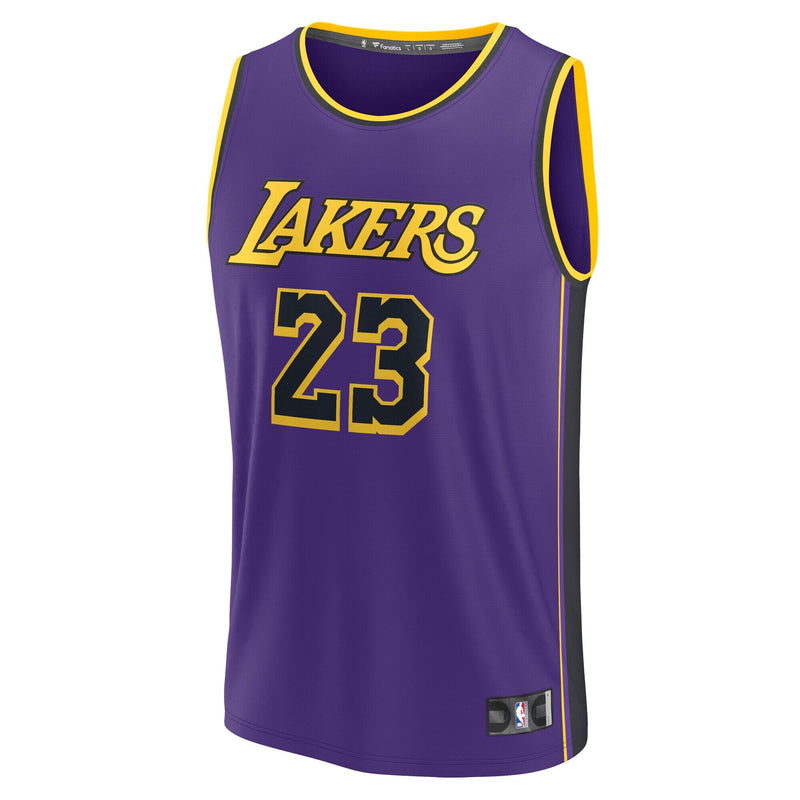 LeBron James Los Angeles Lakers Fanatics Youth Fast Break Player Jersey - Statement Edition - Purple