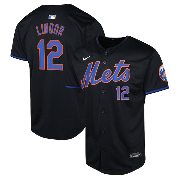 Francisco Lindor New York Mets Nike Youth Alternate Limited Player Jersey - Black