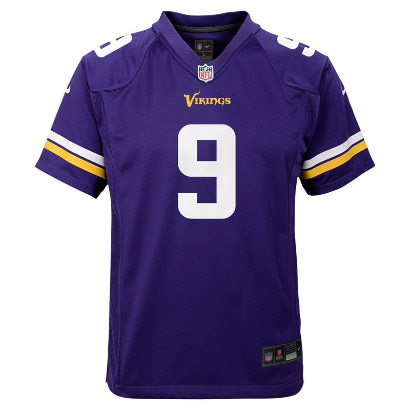 J.J. McCarthy Minnesota Vikings Nike Youth Team Player Game Jersey - Purple