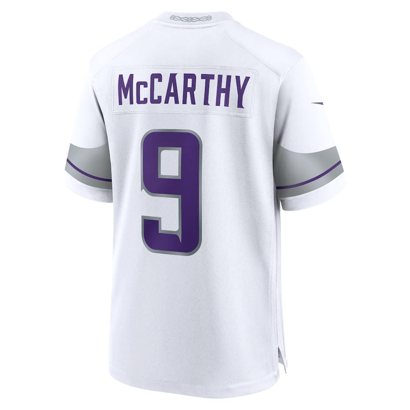 J.J. McCarthy Minnesota Vikings Nike Youth Alternate Game Player Jersey - White